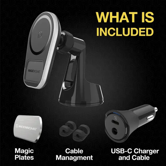 Scosche MagicMount™ Pro Charge5. Uchwyt magnetyczny, indukcyjny dedykowany do Samsung S22 Ultra