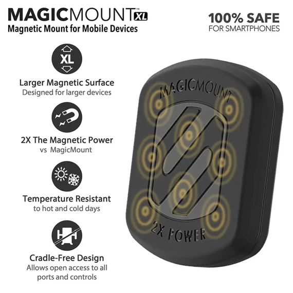 Scosche MagicMount™ Pro XL Surface uchwyt magnetyczny kompatybilny z MagSafe i płytką metalową Scosche MAGICPLATE