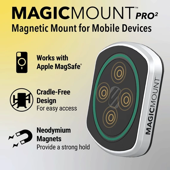 Scosche MagicMount™ Pro2 XL uchwyt magnetyczny kompatybilny z MagSafe i płytką metalową Scosche MAGICPLATE do tabletów / telefonów