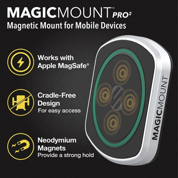 Uchwyt magnetyczny MagicMount™ Pro2, montaż na deskę auta / kratkę wentylacyjną. Dedykowany do iPhone 13 Mini