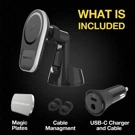 Scosche MagicMount™ Pro Charge5. Uchwyt magnetyczny, indukcyjny dedykowany do Samsung S22 +