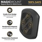 Scosche MagicMount™ Vent 2 uchwyt magnetyczny do montażu na kratce nawiewu z płytką mocującą MagicPlate™